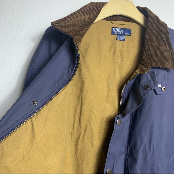 Vintage Polo Ralph Lauren XL Waxed Oil Tin Barn Chore Hunting Field Jacket - Picture 10 of 12